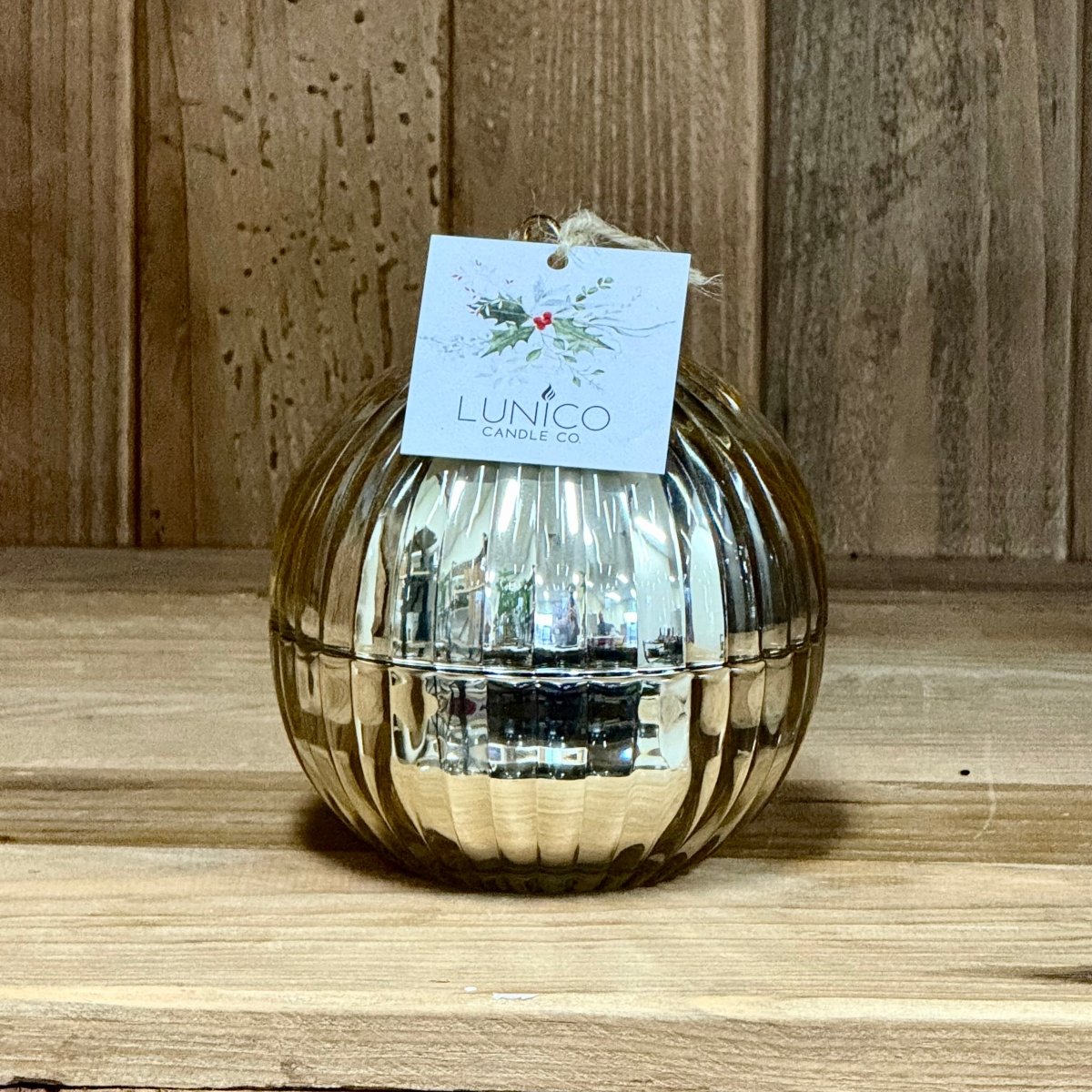 Christmas Pudding Gold Bauble - Lunico Candle Co.