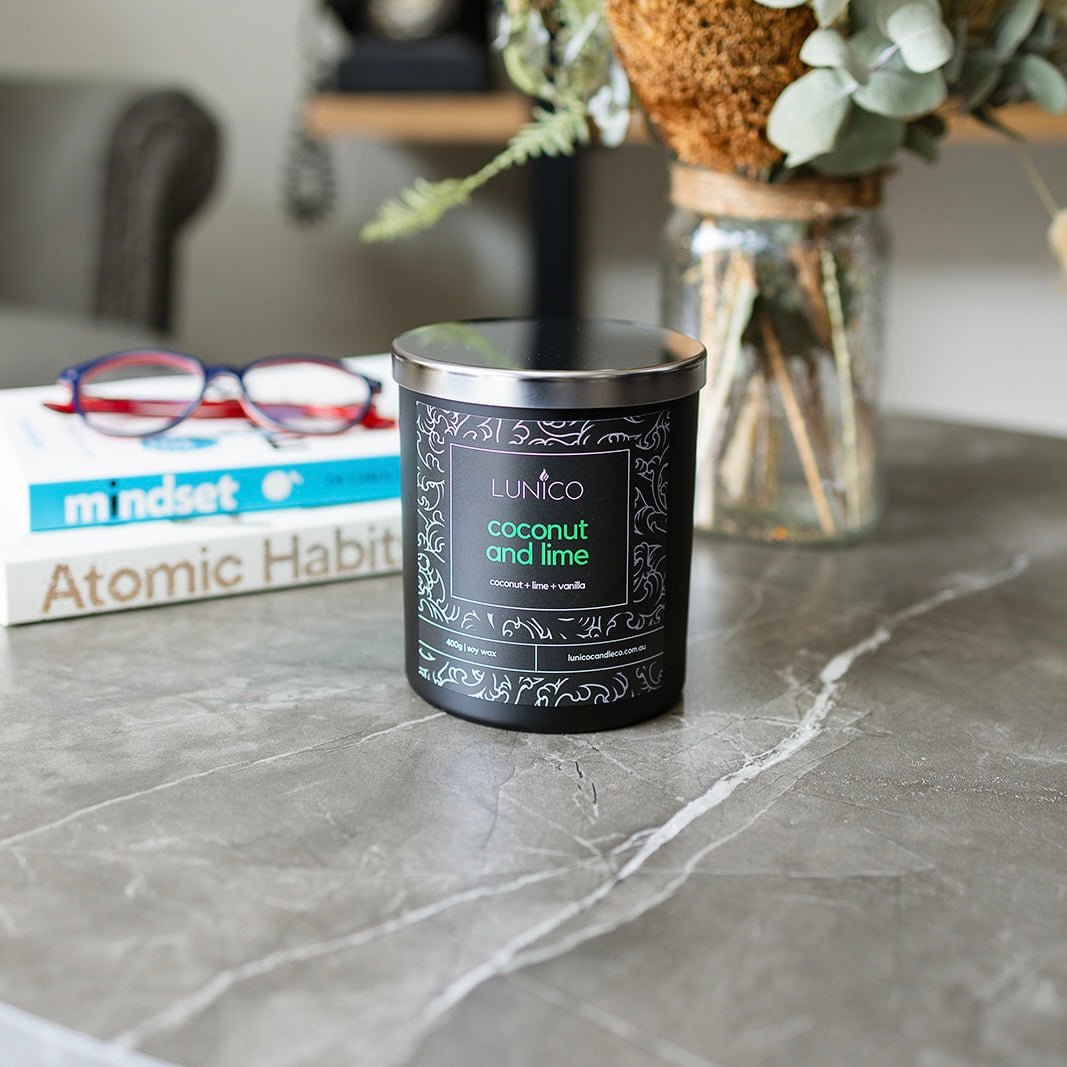 Coconut & Lime Soy Candle - Lunico Candle Co.