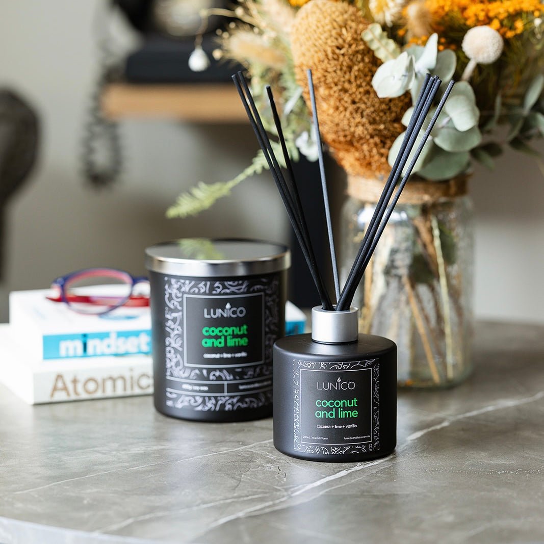 Coconut & Lime Reed Diffuser - Lunico Candle Co.