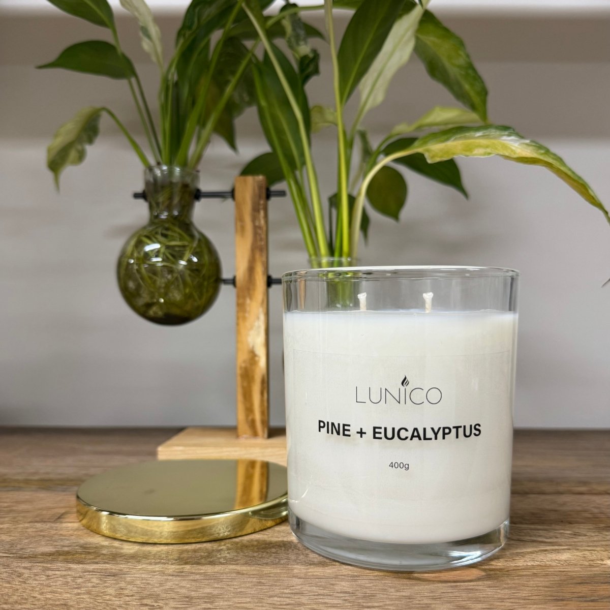 Pine + Eucalyptus Soy Candle - Lunico Candle Co.