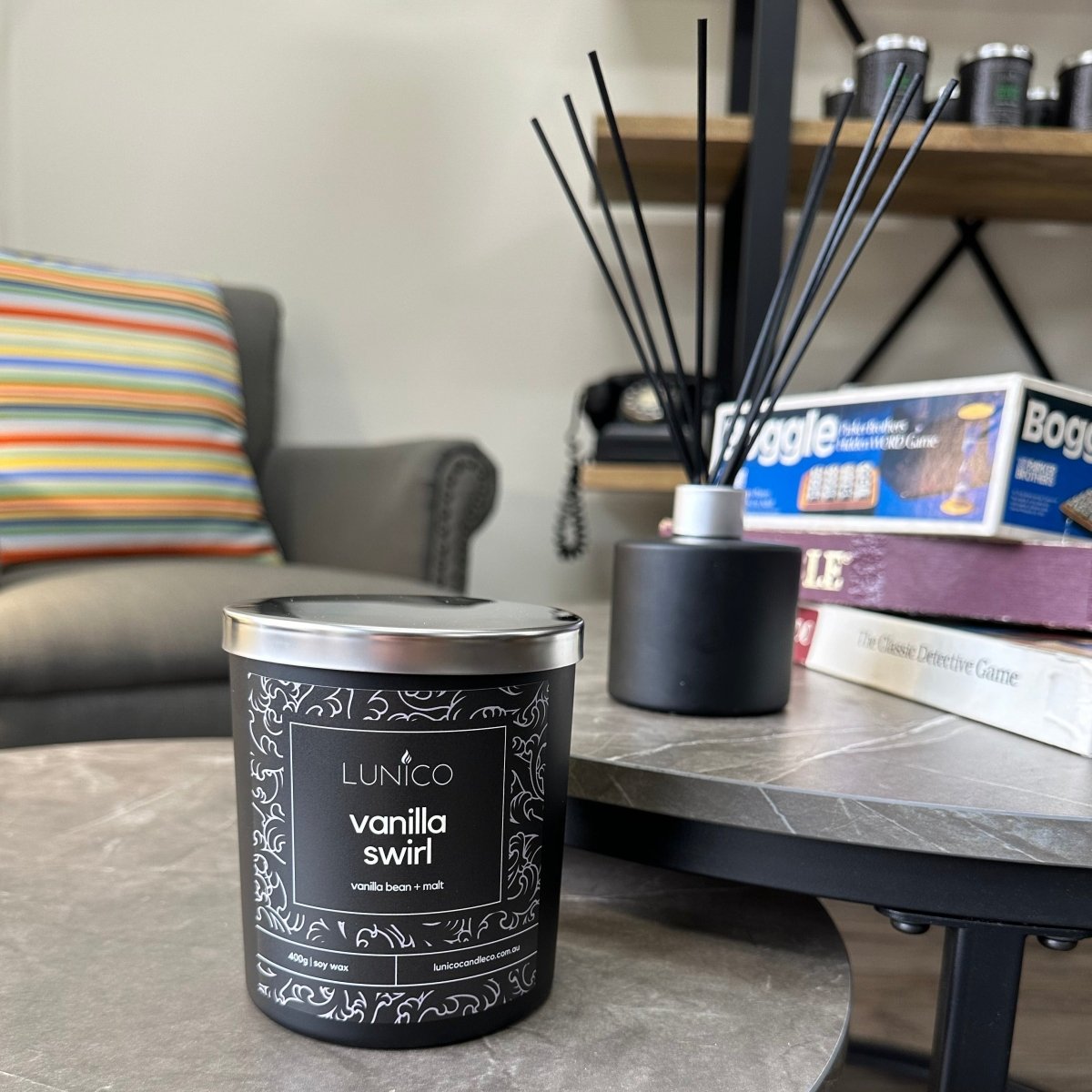 Vanilla Swirl Soy Candle - Lunico Candle Co.