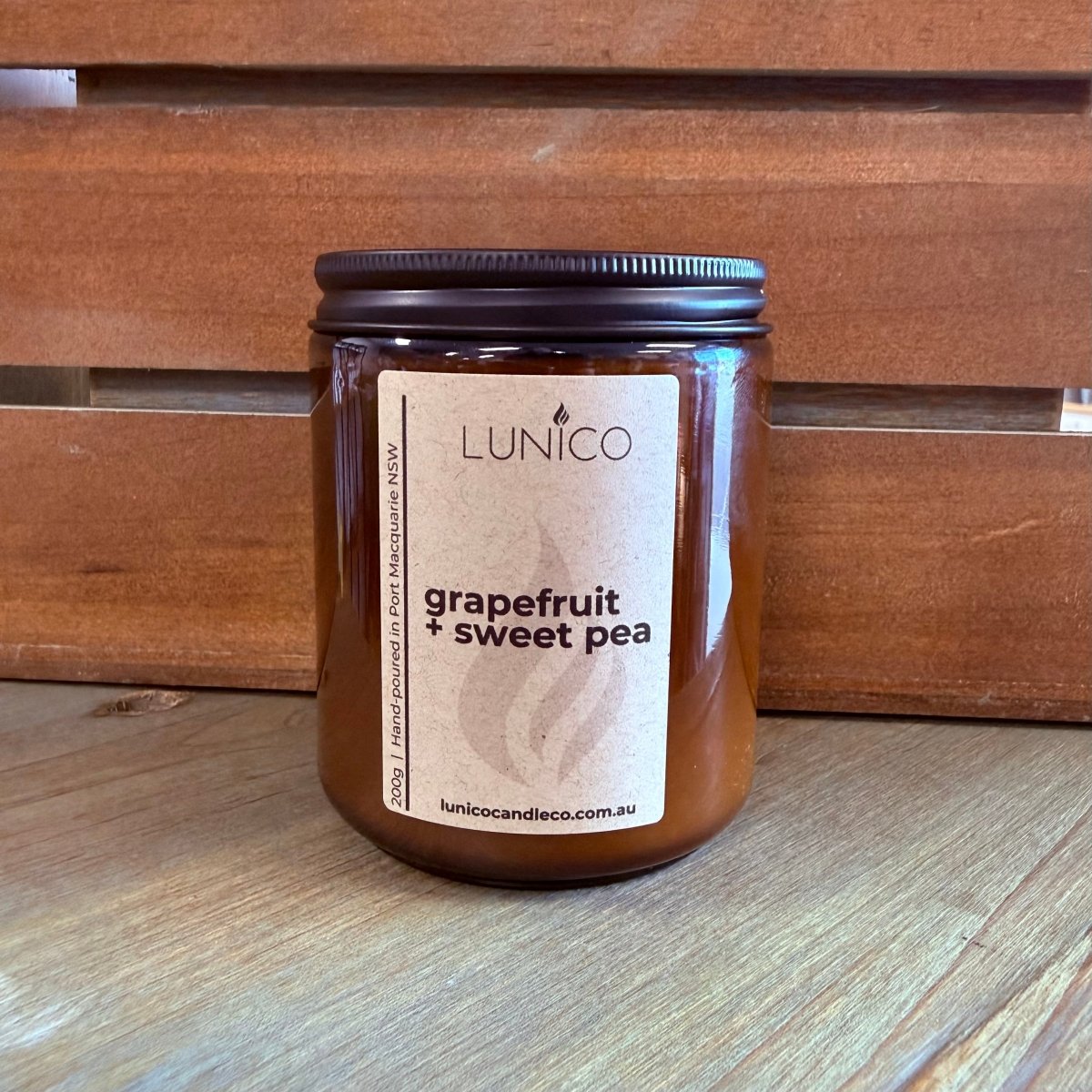 Grapefruit + Sweet Pea Soy Candle - Lunico Candle Co.