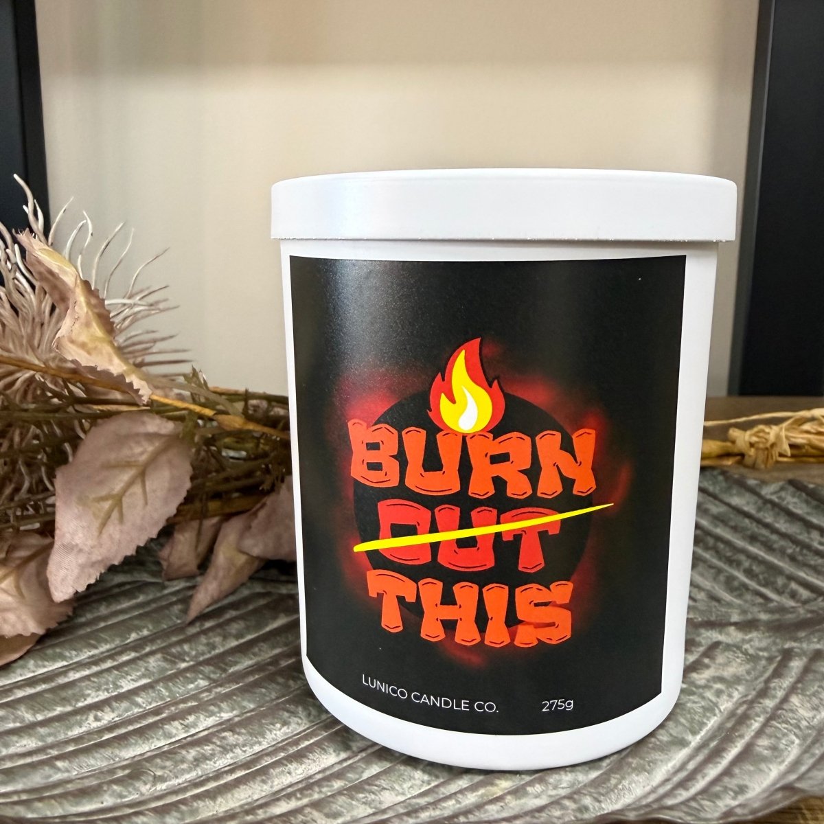 Burn This Soy Candle - Lunico Candle Co.