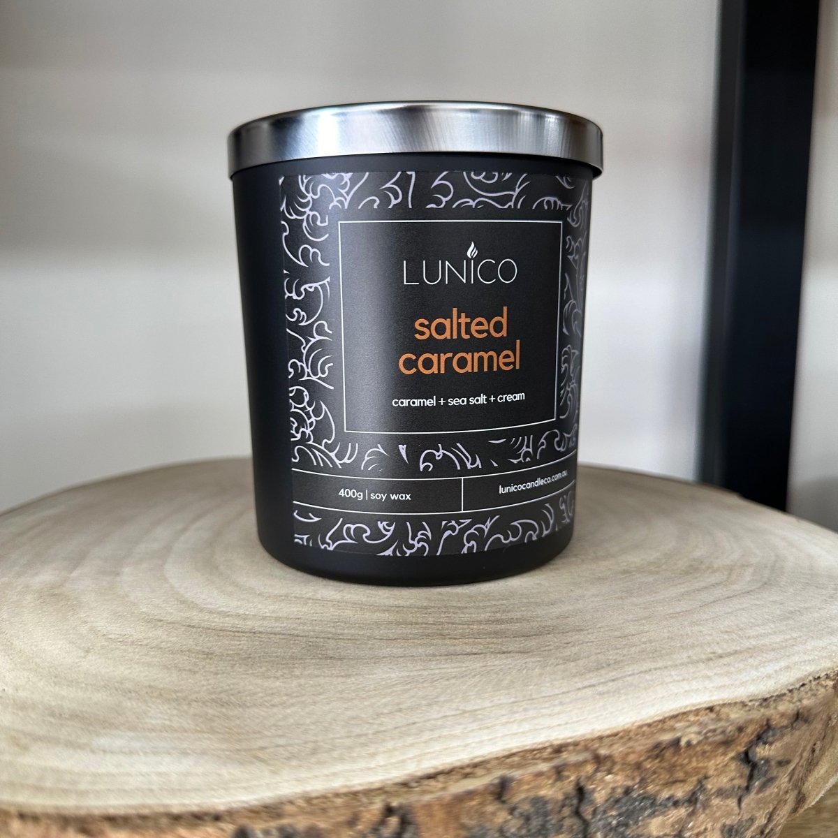 Salted Caramel Soy Candle - Lunico Candle Co.