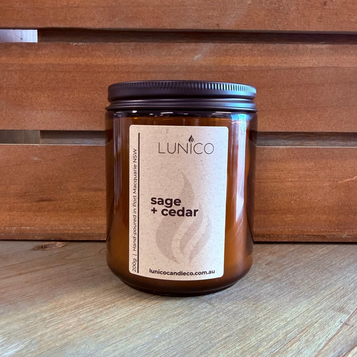 Sage + Cedar Soy Candle - Lunico Candle Co.