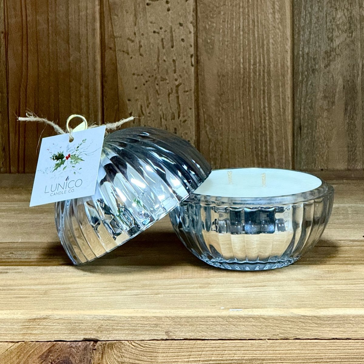 Coastal Christmas Silver Bauble - Lunico Candle Co.