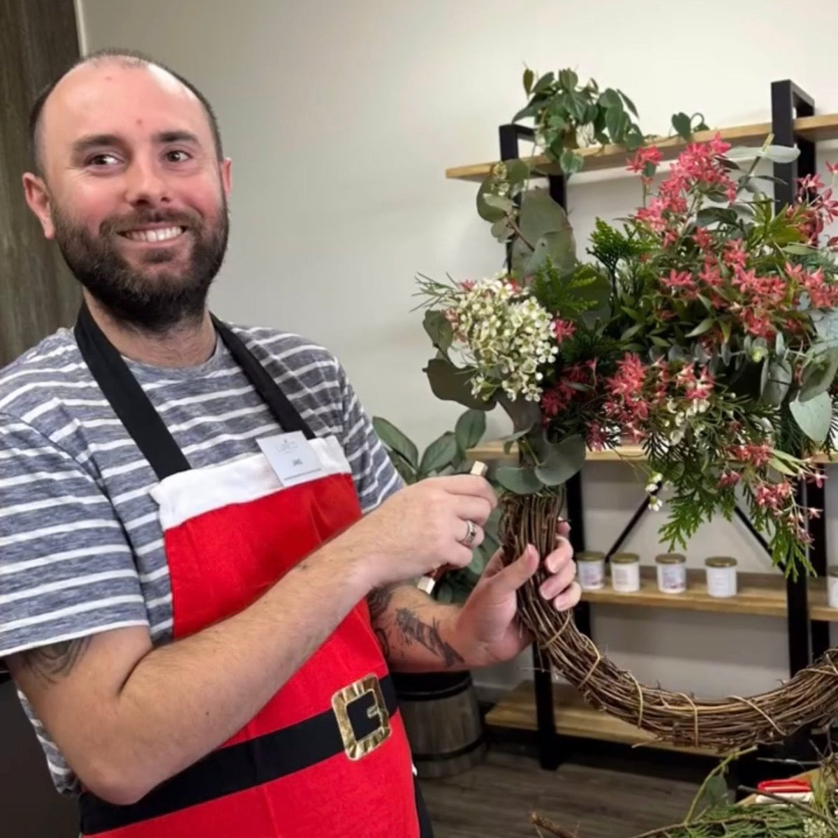 Candle + Christmas Wreath Making Workshop - Lunico Candle Co.