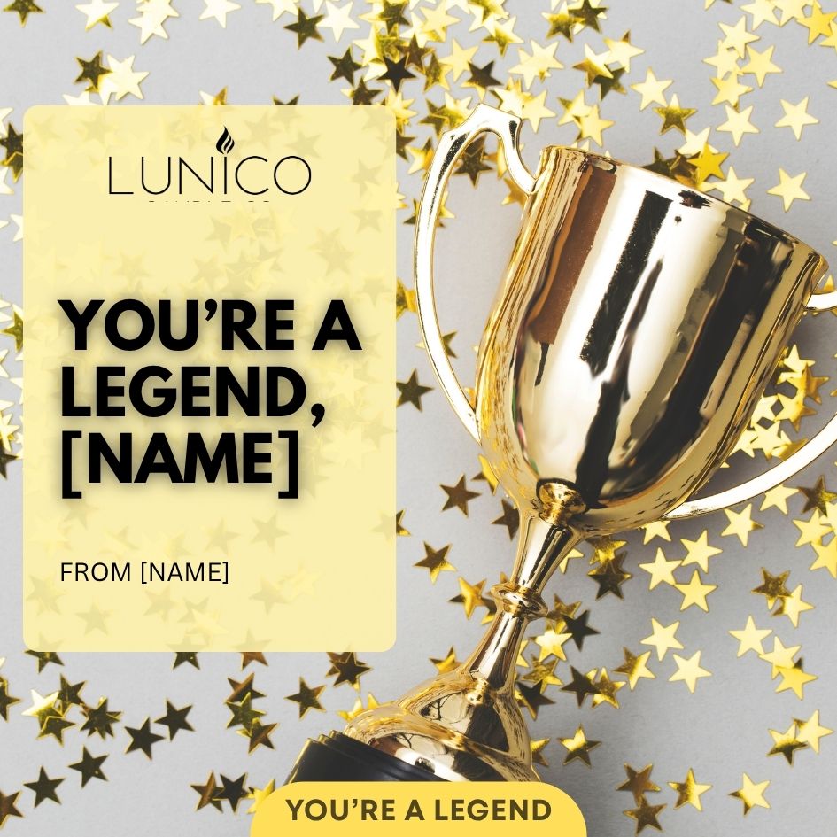 Personalised Candle (Double Wick) - Lunico Candle Co.