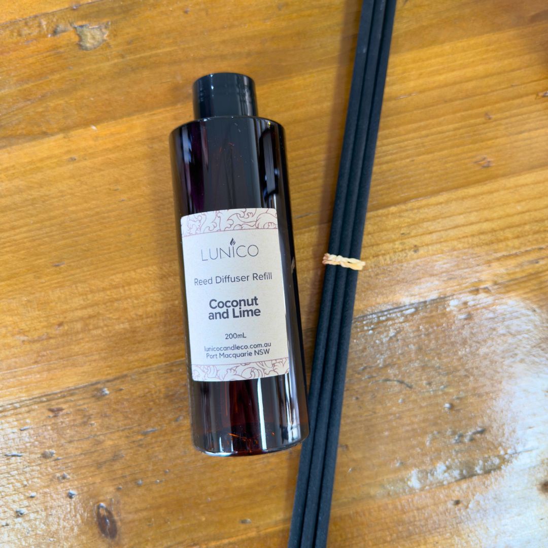 Coconut and Lime Reed Diffuser Refill - Lunico Candle Co.